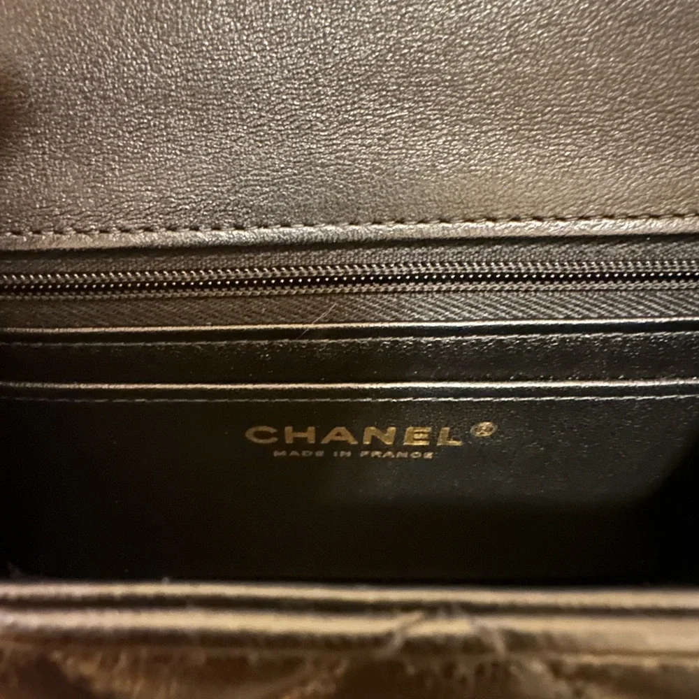 CHANEL 25S CLASSIC BLACK MINI SQUARE FLAP  BAG IN LAMBSKIN FULL SET - Picture 8 of 8